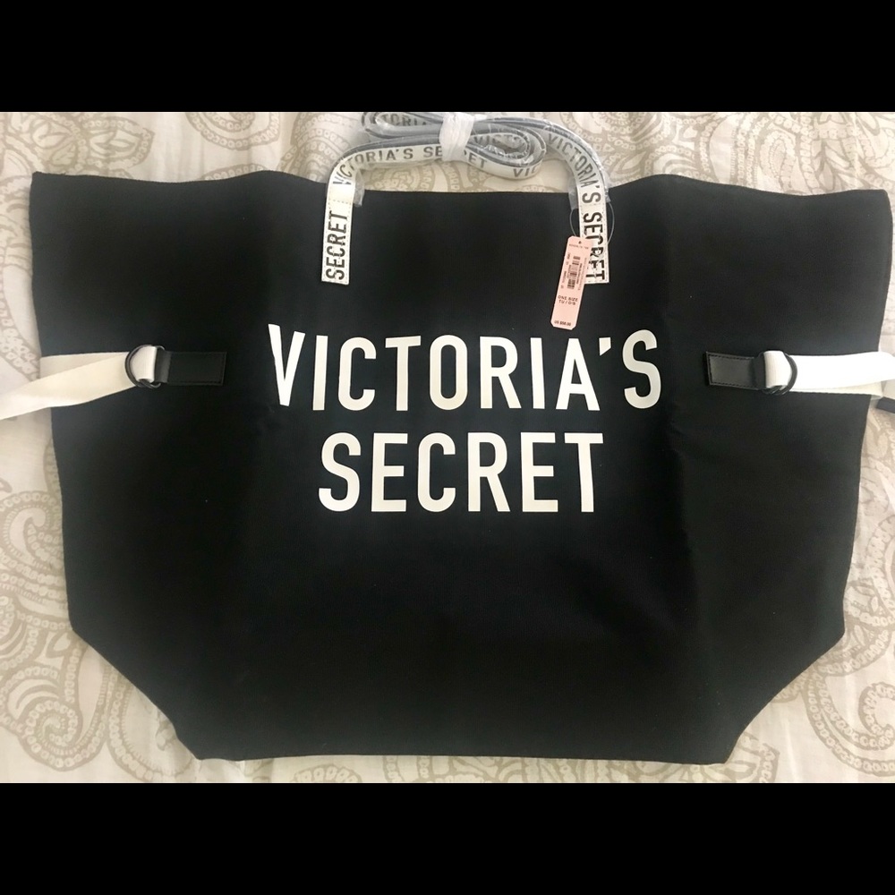 Victoria’s Secret large black and white bag